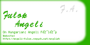 fulop angeli business card